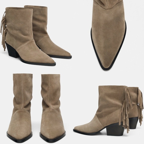 soft leather ankle booties